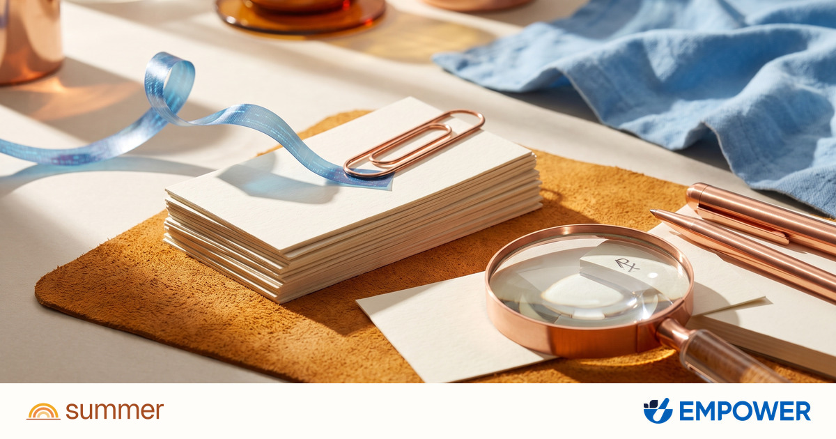 A lens finds a missed order slip beside an update tray, with Summer and Empower logos.