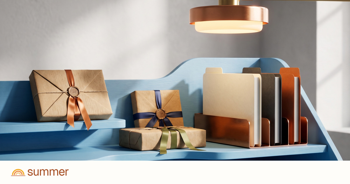 Three separately marked parcels and case folders illustrate coordinated support across multiple pharmacies.